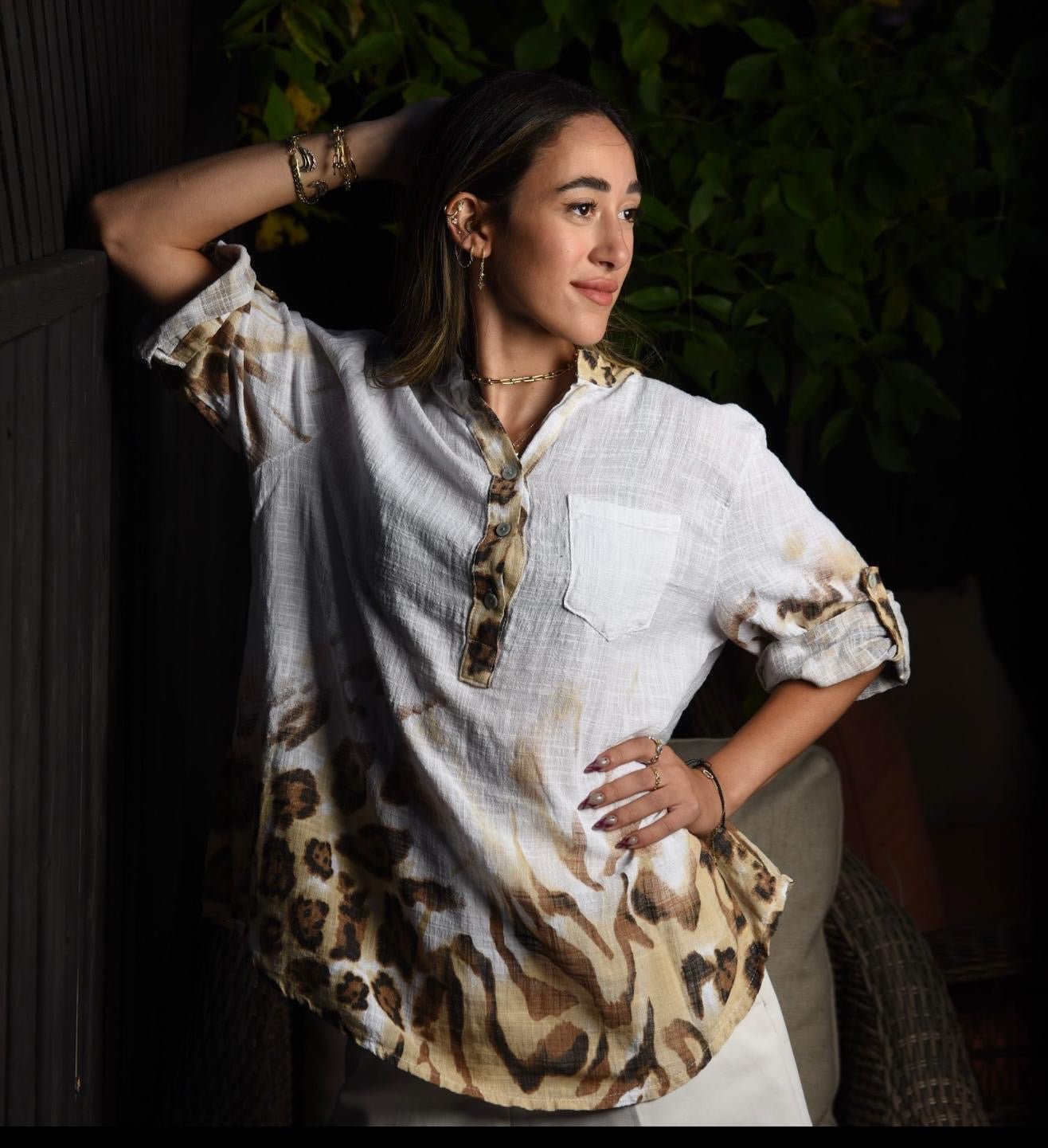 Leopard Print Design Shirt - Rana Muda