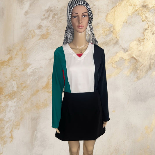 blouse withe Palestine flag skirt - My Store