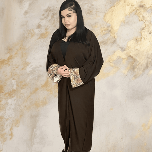 faux snakeskin abaya - My Store