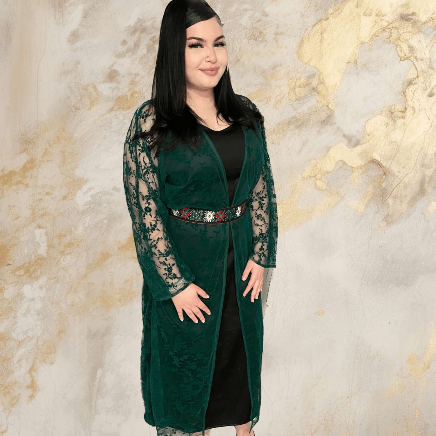 forest green abaya - My Store